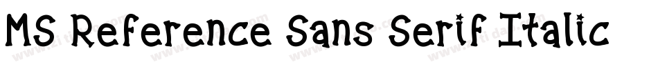 MS Reference Sans Serif Italic字体转换